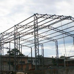 Estrutura metálica industrial telhado